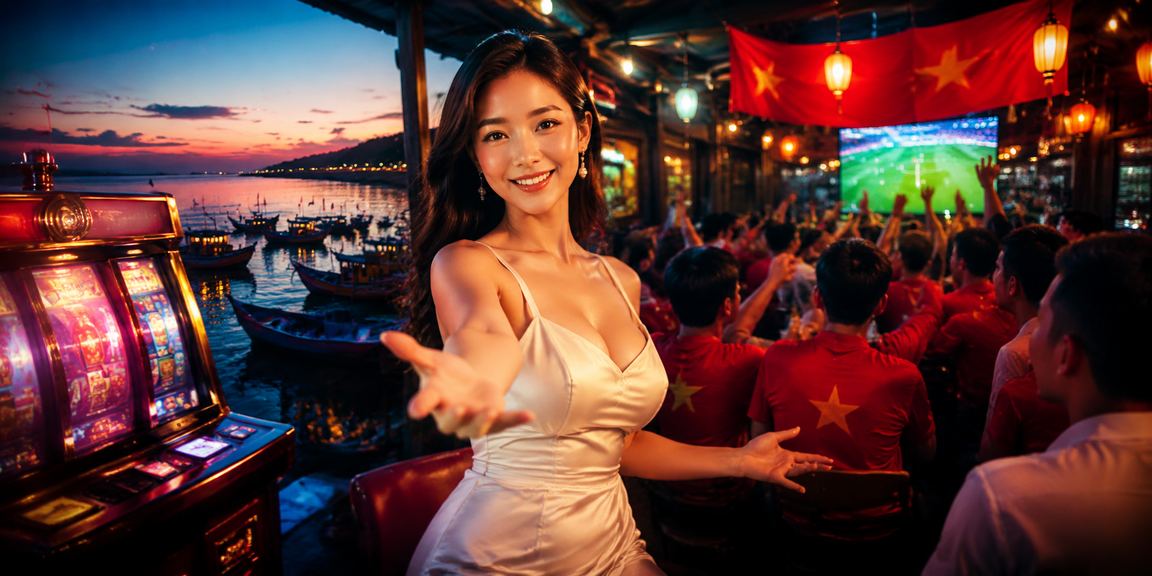 Người dùng Mũi Né chơi slot game trên bãi biển qua p95 mobile